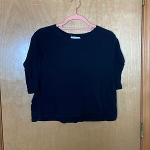 Good American short sleeve regular cotton Tshirt size 4 (XL) black